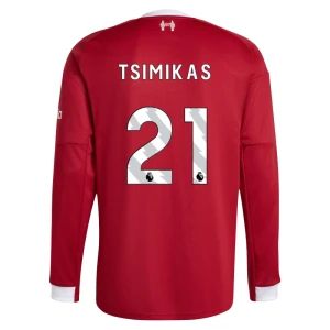 Fotbalové Dresy Liverpool FC Tsimikas #21 Domácí 2025/26 Dlouhý Rukáv