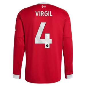 Fotbalové Dresy Liverpool FC Virgil van Dijk #4 Domácí 2025/26 Dlouhý Rukáv