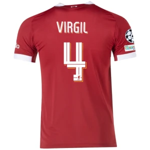 Fotbalové Dresy Liverpool FC Virgil van Dijk #4 Domácí Champions League 2025/26