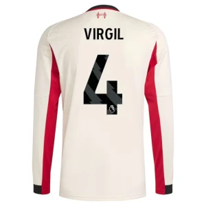 Fotbalové Dresy Liverpool FC Virgil van Dijk #4 Venkovní 2025/26 Dlouhý Rukáv