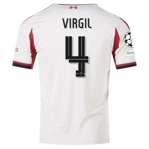 Fotbalové Dresy Liverpool FC Virgil van Dijk #4 Venkovní Champions League 2025/26