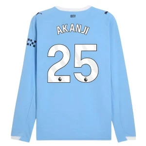 Fotbalové Dresy Manchester City Akanji #25 Domácí 2025/26 Dlouhý Rukáv