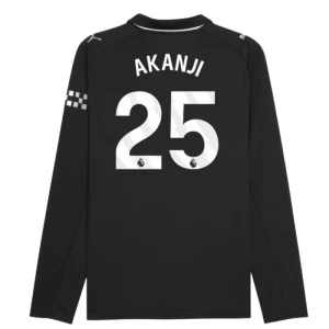 Fotbalové Dresy Manchester City Akanji #25 Venkovní 2025/26 Dlouhý Rukáv