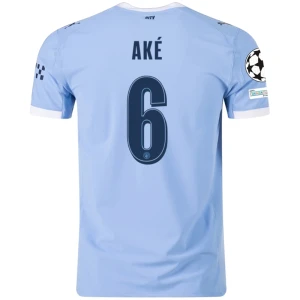 Fotbalové Dresy Manchester City Ake #6 Domácí Champions League 2025/26