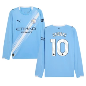 Fotbalové Dresy Manchester City Cherki #10 Domácí 2025/26 Dlouhý Rukáv