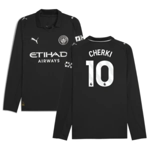 Fotbalové Dresy Manchester City Cherki #10 Venkovní 2025/26 Dlouhý Rukáv