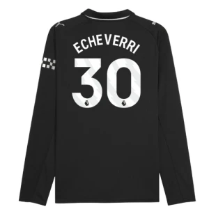 Fotbalové Dresy Manchester City Echeverri #30 Venkovní 2025/26 Dlouhý Rukáv