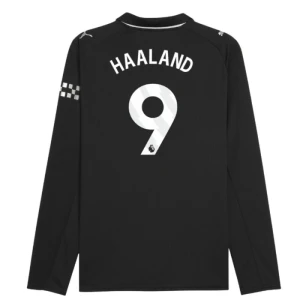 Fotbalové Dresy Manchester City Erling Haaland #9 Venkovní 2025/26 Dlouhý Rukáv