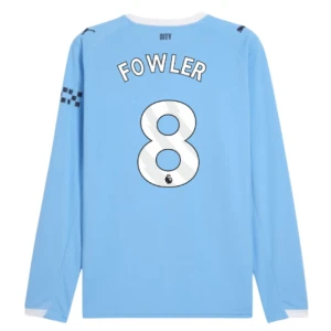 Fotbalové Dresy Manchester City Fowler #8 Domácí 2025/26 Dlouhý Rukáv