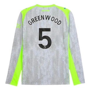 Fotbalové Dresy Manchester City Greenwood #5 Třetí 2025/26 Dlouhý Rukáv