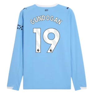 Fotbalové Dresy Manchester City Gundogan #19 Domácí 2025/26 Dlouhý Rukáv