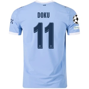 Fotbalové Dresy Manchester City Jérémy Doku #11 Domácí Champions League 2025/26