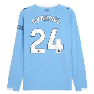 Fotbalové Dresy Manchester City Josko Gvardiol #24 Domácí 2025/26 Dlouhý Rukáv