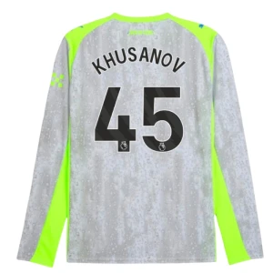 Fotbalové Dresy Manchester City Khusanov #45 Třetí 2025/26 Dlouhý Rukáv