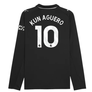 Fotbalové Dresy Manchester City Kun Aguero #10 Venkovní 2025/26 Dlouhý Rukáv