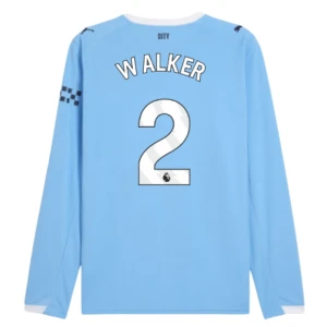 Fotbalové Dresy Manchester City Kyle Walker #2 Domácí 2025/26 Dlouhý Rukáv