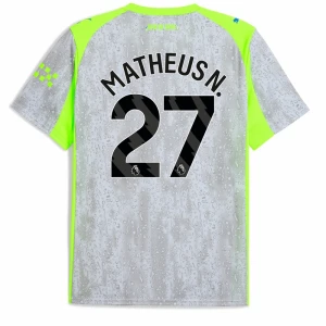 Fotbalové Dresy Manchester City Matheus N. #27 Třetí 2025/26