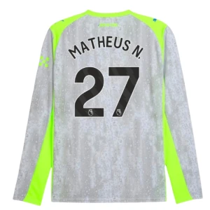 Fotbalové Dresy Manchester City Matheus N. #27 Třetí 2025/26 Dlouhý Rukáv