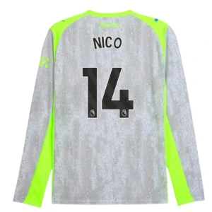 Fotbalové Dresy Manchester City Nico #14 Třetí 2025/26 Dlouhý Rukáv