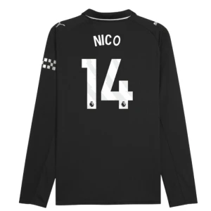 Fotbalové Dresy Manchester City Nico #14 Venkovní 2025/26 Dlouhý Rukáv