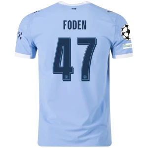 Fotbalové Dresy Manchester City Phil Foden #47 Domácí Champions League 2025/26