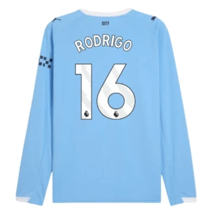 Fotbalové Dresy Manchester City Rodrigo #16 Domácí 2025/26 Dlouhý Rukáv