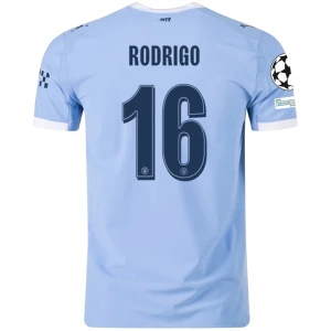Fotbalové Dresy Manchester City Rodrigo #16 Domácí Champions League 2025/26