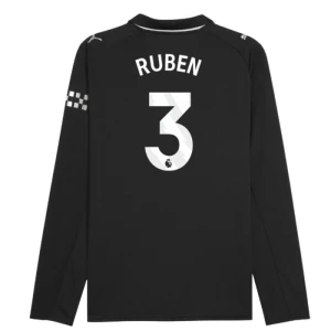 Fotbalové Dresy Manchester City Ruben #3 Venkovní 2025/26 Dlouhý Rukáv