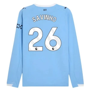 Fotbalové Dresy Manchester City Savinho #26 Domácí 2025/26 Dlouhý Rukáv