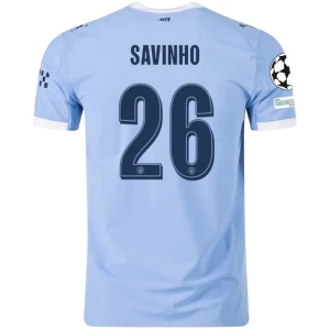 Fotbalové Dresy Manchester City Savinho #26 Domácí Champions League 2025/26