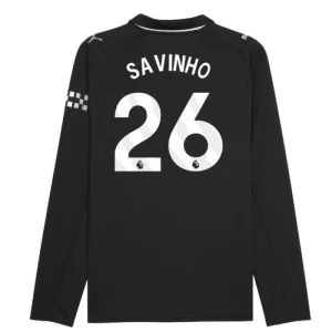 Fotbalové Dresy Manchester City Savinho #26 Venkovní 2025/26 Dlouhý Rukáv