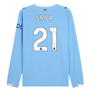 Fotbalové Dresy Manchester City Silva #21 Domácí 2025/26 Dlouhý Rukáv