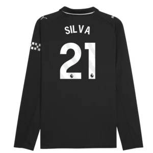 Fotbalové Dresy Manchester City Silva #21 Venkovní 2025/26 Dlouhý Rukáv