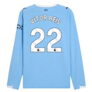 Fotbalové Dresy Manchester City Vitor Reis #22 Domácí 2025/26 Dlouhý Rukáv
