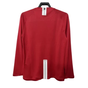 Fotbalové Dresy Manchester United 2007-08 Retro Domácí Dlouhý Rukáv