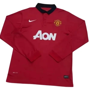 Fotbalové Dresy Manchester United 2013-14 Retro Domácí Dlouhý Rukáv