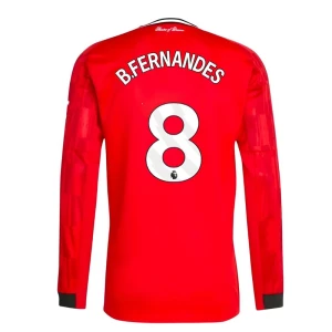 Fotbalové Dresy Manchester United Bruno Fernandes #8 Domácí 2025/26 Dlouhý Rukáv
