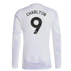 Fotbalové Dresy Manchester United Charlton #9 Venkovní 2025/26 Dlouhý Rukáv