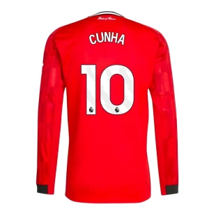 Fotbalové Dresy Manchester United Cunha #10 Domácí 2025/26 Dlouhý Rukáv