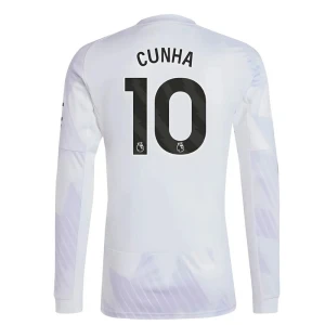 Fotbalové Dresy Manchester United Cunha #10 Venkovní 2025/26 Dlouhý Rukáv
