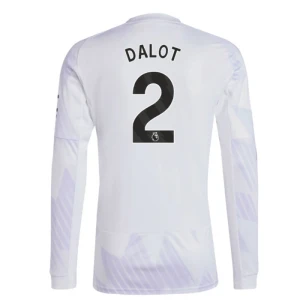 Fotbalové Dresy Manchester United Dalot #2 Venkovní 2025/26 Dlouhý Rukáv
