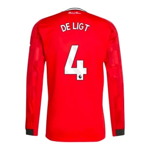 Fotbalové Dresy Manchester United De Ligt #4 Domácí 2025/26 Dlouhý Rukáv