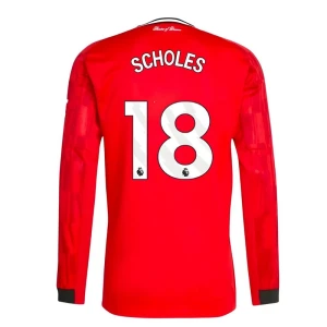 Fotbalové Dresy Manchester United Scholes #18 Domácí 2025/26 Dlouhý Rukáv