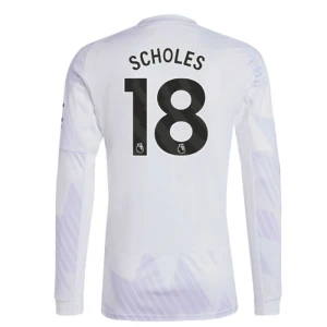 Fotbalové Dresy Manchester United Scholes #18 Venkovní 2025/26 Dlouhý Rukáv