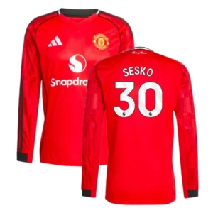 Fotbalové Dresy Manchester United Sesko #30 Domácí 2025/26 Dlouhý Rukáv