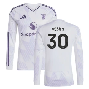 Fotbalové Dresy Manchester United Sesko #30 Venkovní 2025/26 Dlouhý Rukáv