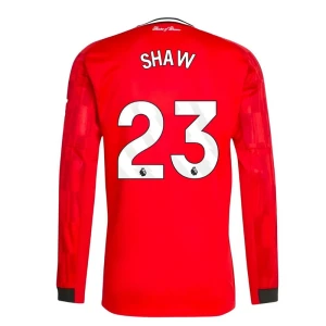 Fotbalové Dresy Manchester United Shaw #23 Domácí 2025/26 Dlouhý Rukáv