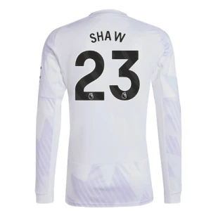Fotbalové Dresy Manchester United Shaw #23 Venkovní 2025/26 Dlouhý Rukáv