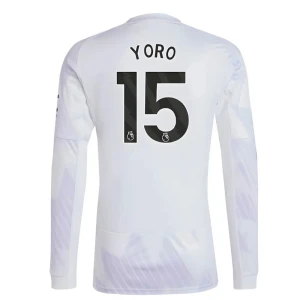 Fotbalové Dresy Manchester United Yoro #15 Venkovní 2025/26 Dlouhý Rukáv