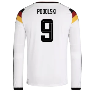 Fotbalové Dresy Německo Podolski #9 MS 2026 Domácí Dlouhý Rukáv